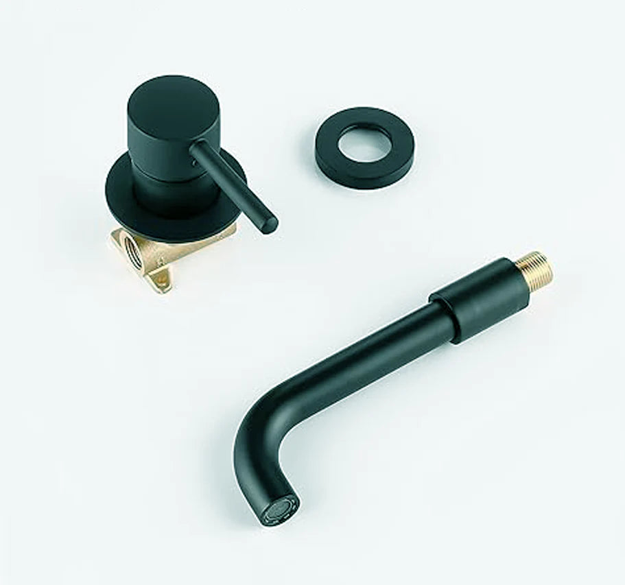 Daville Wall Mounted Basin Mixer Tap with Spout