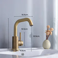 Brushed Gold Deck Mounted Basin Mixer Tap