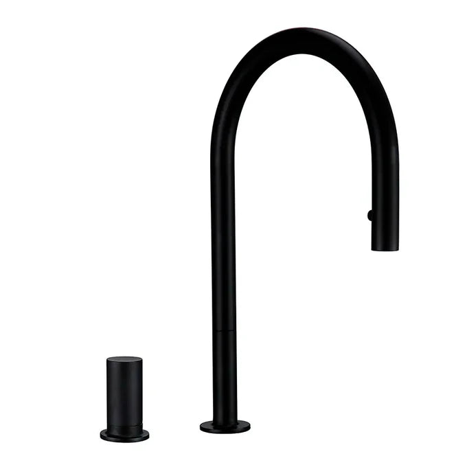 Bexley Matt Black Swivel Kitchen Pull Down Head Sink Tap