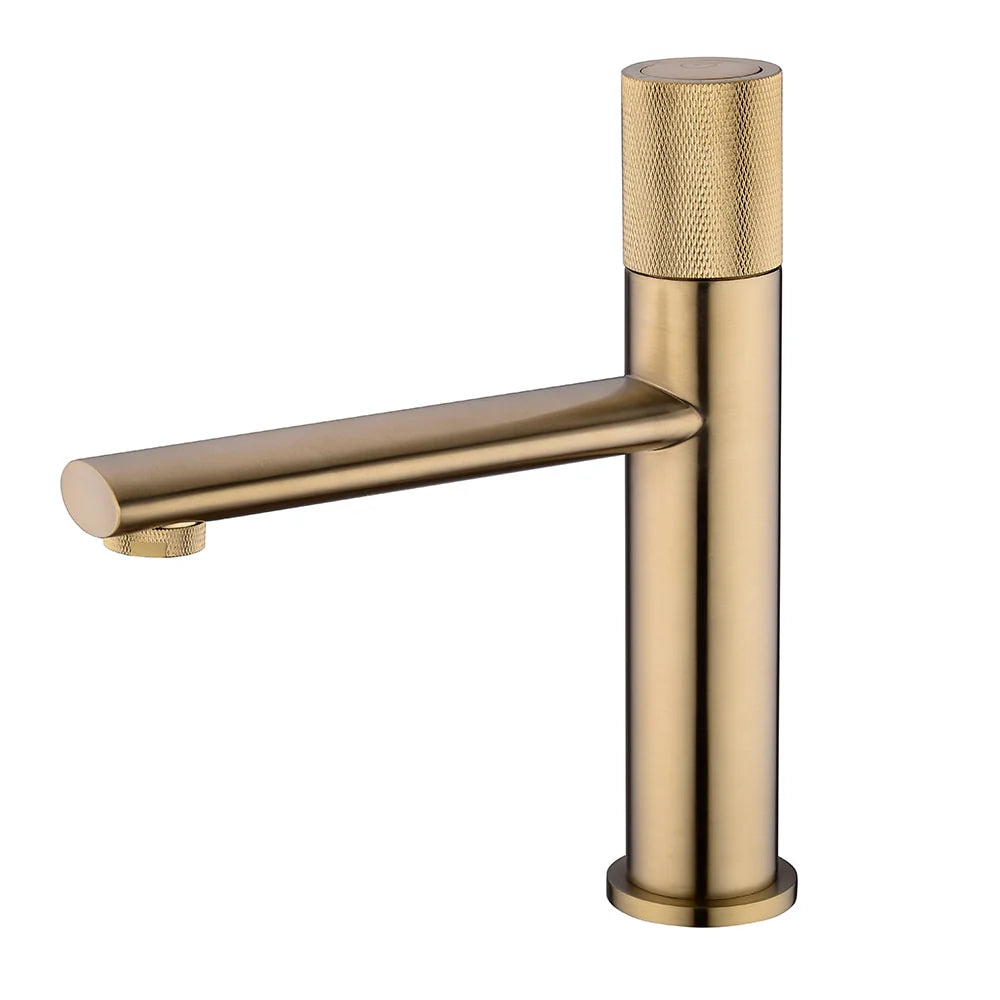Delta Bathroom Basin Mixer Tap with Knurled Handle