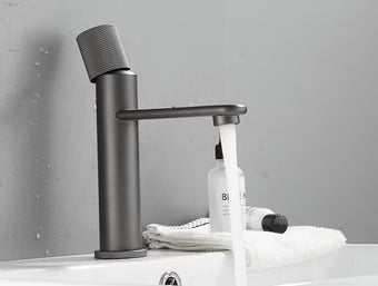 Avril Waterfall Deck Mounted Basin Mixer Tap